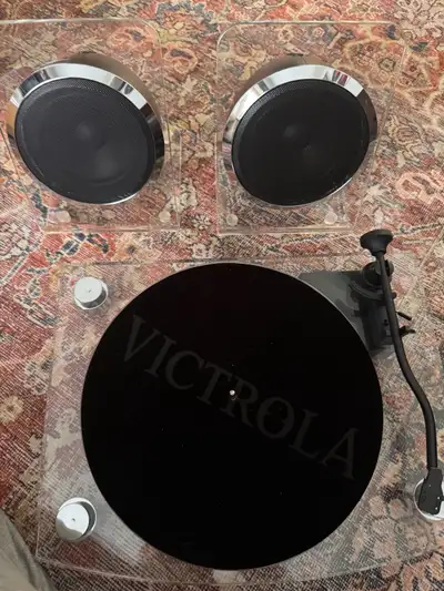 NEW Victrola Acrylic Turntable with Bluetooth Speakers $130, View more