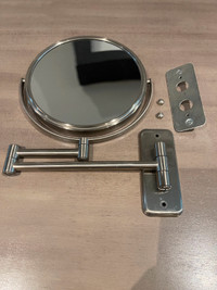 10X two-sided Magnification Mirror - wall mount - extends