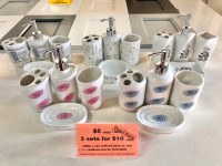 3 Sets for $10! 4-Piece Ceramic Bathroom Accessory Sets and More