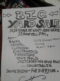 Yard sale Cancelled Untill May 5th