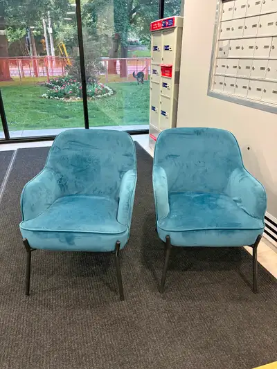 Teal Velvet Accent Chairs (Set of 2), View more