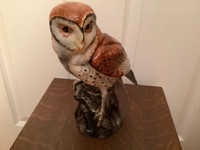 Vintage Porcelain/China Owl Perched on a Branch