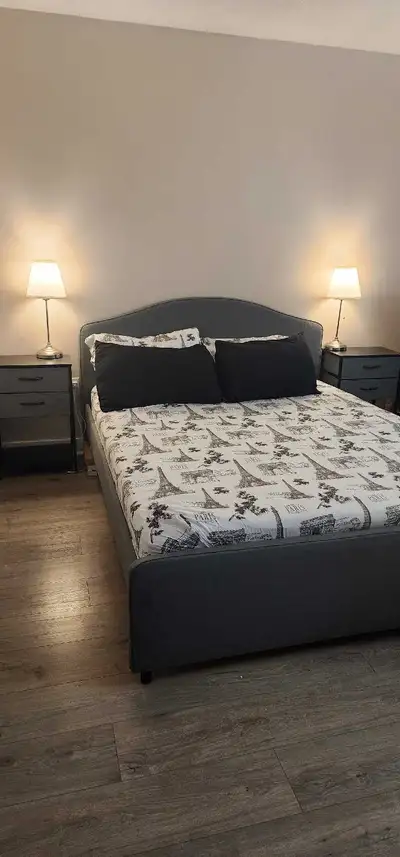 Upholstered Queen Bed Frame, View more