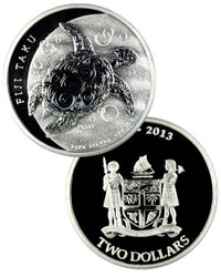 Pièce en argent/Silver bullion Fiji Taku 2013 1/2 oz/once