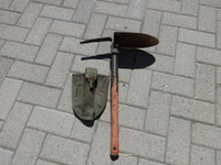 Folding shovel/pick