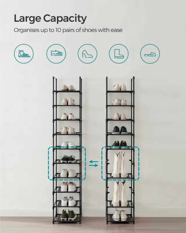 10-Tier Slim Shoe Storage Rack in Storage & Organization in Oshawa / Durham Region - Image 6