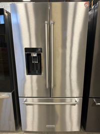 KitchenAid 36” French door, full depth fridge w/ water & ice