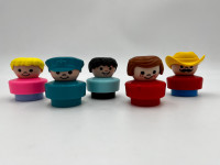 Vintage Chunky Fisher Price Little People Lot