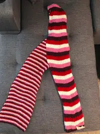 Candy cane striped scarf