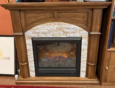 Electric fireplace, View more