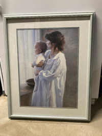 Vintage art - "Mother and Son"