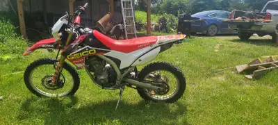2017 crf250l with around 8k kms , would need brakes and tires as well as a few minor things for safe...