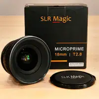 SLR Magic MicroPrime Cine 18mm T2.8 Lens (MFT Mount) Like New