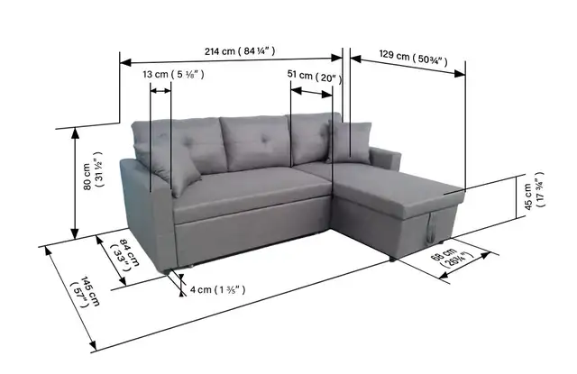 Stylish Double Sofa Bed – Same Day Delivery Available! in Couches & Futons in Vancouver - Image 5