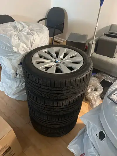 225 50 R17 Snow Tire Set With OEM BMW rims , came off 2016 BMW 3 Series. Pirelli brand, very good ti...