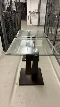  glass end tables 