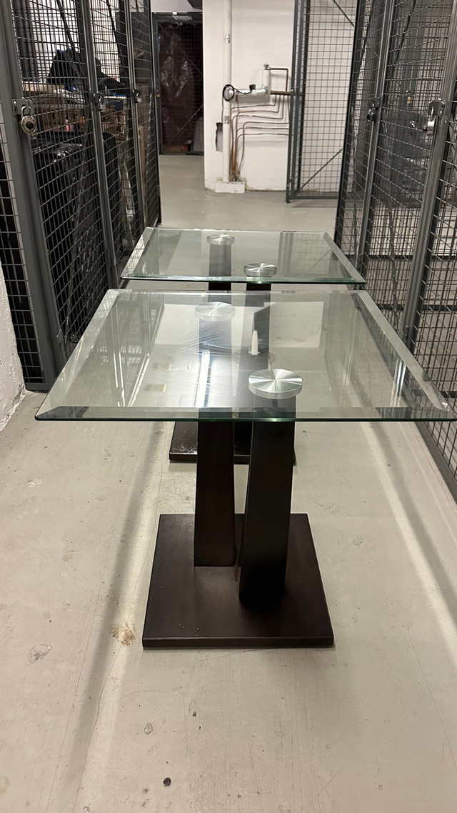  glass end tables  in Coffee Tables in Mississauga / Peel Region