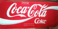 Vintage Trink Coca Cola Cotton  Beach Towel - 1987 logo