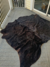 Cowhide rug black / dark brown 