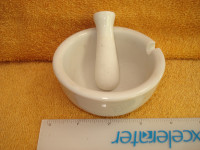 small porcelain mortar & pestle