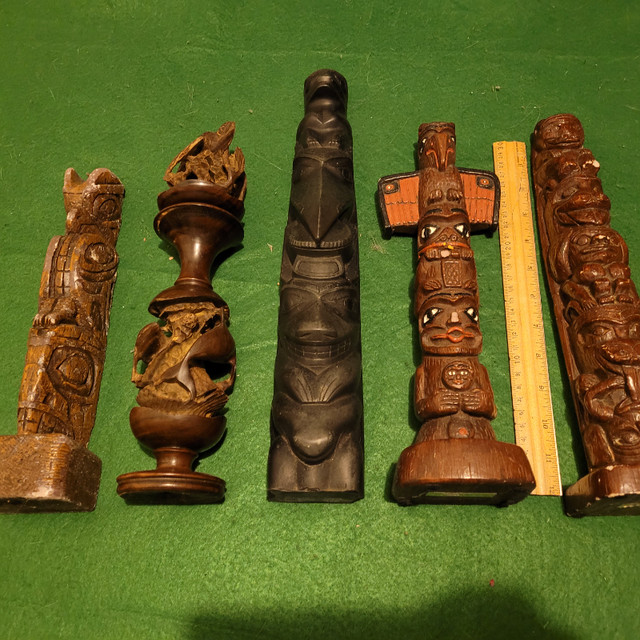 Indigenous items  carvings decorative totem poes in Arts & Collectibles in Winnipeg - Image 3