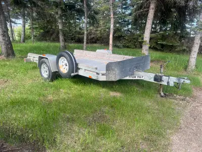 12 foot Aluma 7712H tilt deck trailer for sale. Trailer is in great shape, tilt works, has trailer b...