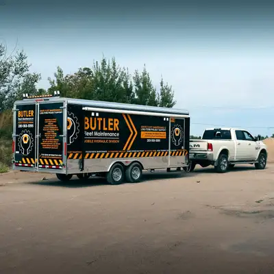 2019 20’ Tandem Axle Trailer Fully equipped trailer used for mobile hydraulic line fabrication and r...
