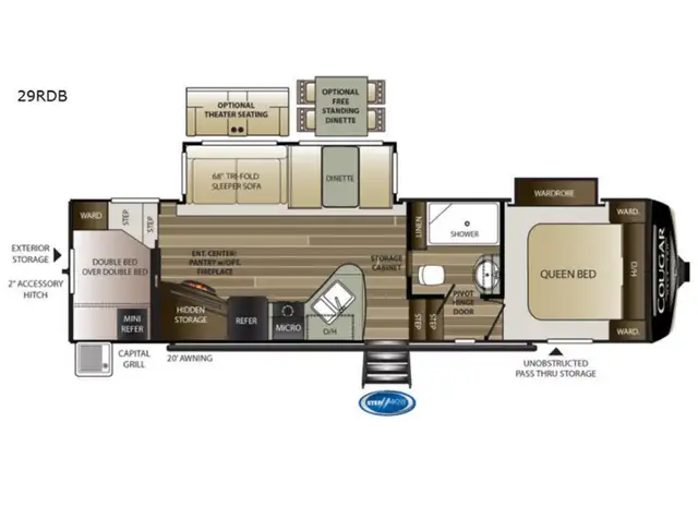 Fifthwheel Cougar 29RDB Half Ton 2019 in RVs & Motorhomes in Rimouski / Bas-St-Laurent - Image 11
