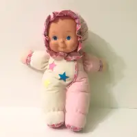 Vintage HK City Toys Soft Baby Doll Plush 14 Inch Tall Puffalump