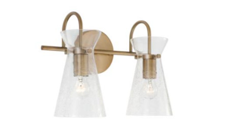 TWO LIGHT VANITYin Aged Brass by Capital Lighting SKU:  2723992 in Indoor Lighting & Fans in Banff / Canmore