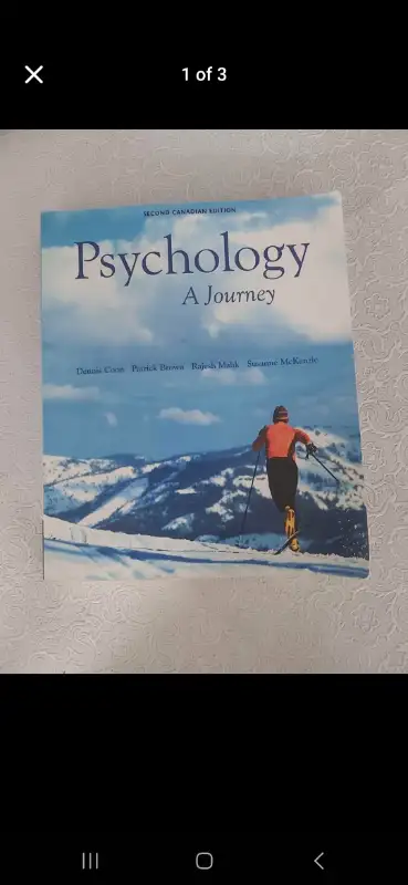 Psychology a Journey paperback textbook second canadian edition. Written by Dennis Coon, Patrick Bro...