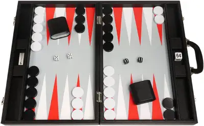 THIS LISTING IS FOR AN OPEN BOX - LIKE NEW BACKGAMMON SET WITH ALL OF ITS ORIGINAL ACCESSORIES. SEE...