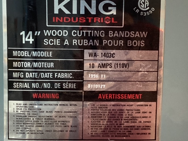scie à ruban King 14po dans Outils électriques  à Saint-Jean-sur-Richelieu - Image 2