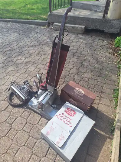 VINTAGE KIRBY VACUUM with a bunch of accessories - still works. - highly sought after for their rugg...
