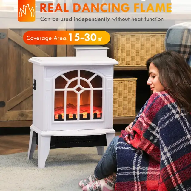 14.2" Electric Heater, Freestanding Fireplace Stove wit in Heaters, Humidifiers & Dehumidifiers in Markham / York Region - Image 7