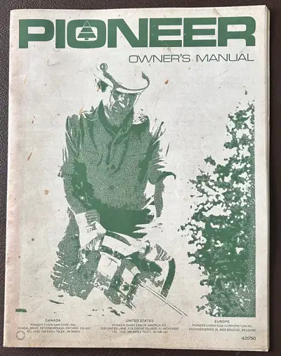 Pioneer Chain Saw Owner's Manual - French/English Bilingual, View more