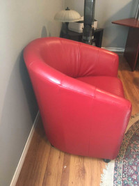 Natuzzi leather tub chair 