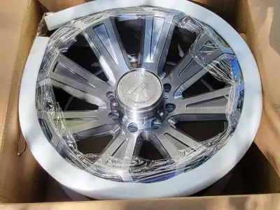 Set of 4 NEW ASANTI CLEAVER 22x10 -12 brushed titanium rims 8x170 bolt pattern Fits 1999-2025 FORD F...