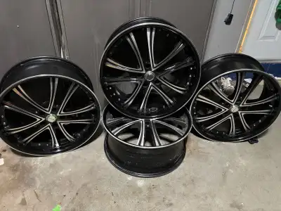 20 Inch Alloy Rims $600 Set of 4 RTX Allure Black with exposed Alloy Mint condition - used 4 months...