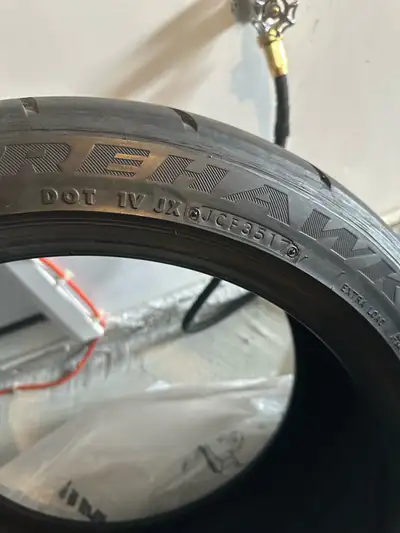 Looking to sell a used set of Firehawk Indy 500’s. Tire size 245-40-18 2 tires with 55% with cosmeti...