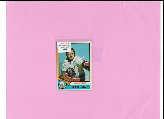 Vintage Hockey Rookie Cards: 1974-75 OPC #353 Glenn Resch RCs in Arts & Collectibles in Bedford - Image 3