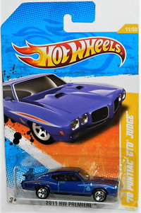 Hot Wheels 1/64 '70 Pontiac GTO Diecast Cars
