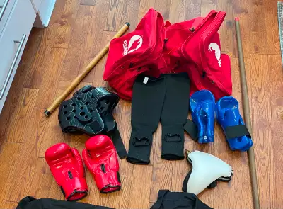 Children’s Kids Karate gear DeSantos gloves, helmet, bo, Jo, etc, View more