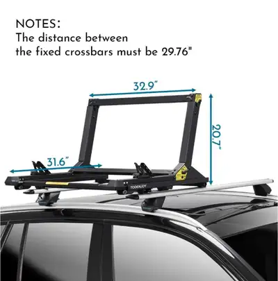 TOOENJOY Elevate Lift Assist Roof Rack, SUV Bike Kayak Carrier, Elevating Assist Camping Multiple Lo...