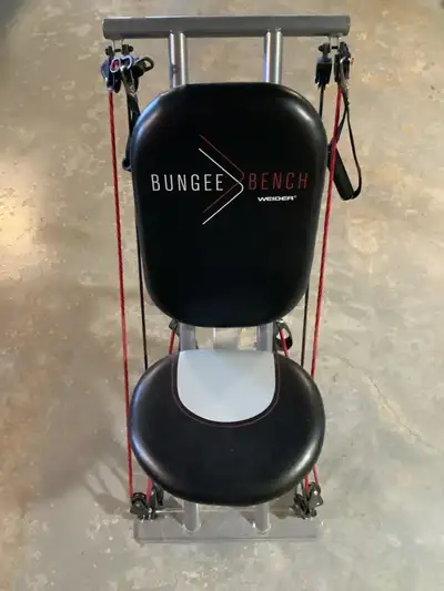 Like new. Uses resistance bands. 3 levels of resistance. Backrest can be lowered or raised. Folds up...