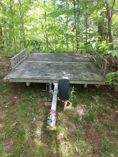 2008 Cargo Pro All Aluminum trailer with stowable ramps that double as side rails. Deck is approx 96...