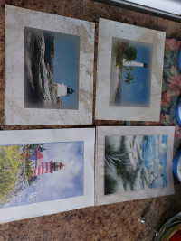 2 PRINTS,2 LITHO 8"×10" LIGHTHOUSE FRAMABLE PIC'S . 1990,1997