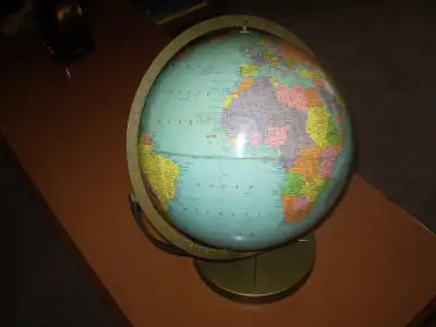 VINTAGE REPLOGLE 12" ( REFERENCE GLOBE ) 1950's ROTATES, View more