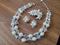 Vintage Aurora Borealis and Faux Pearl Jewelry