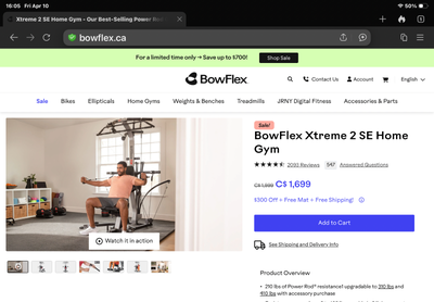 MINT CONDITION BOWFLEX XTREME 2 SE  GYM FOR SALE, View more